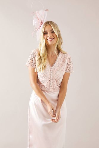 Robe Midi Crayon à Superposition de Dentelle Petite Taille | Taille 48 - Wallis - Modalova