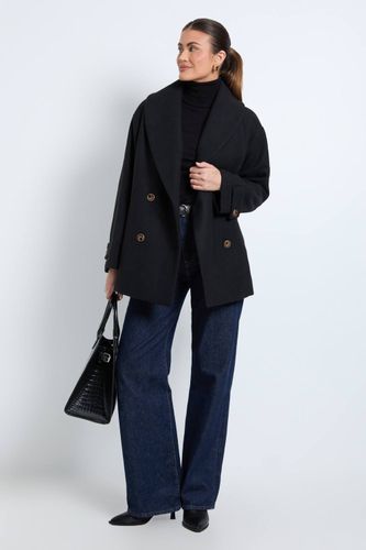 Manteau Mi-Long à Col Châle et Double Boutonnage | Taille 44 - Wallis - Modalova