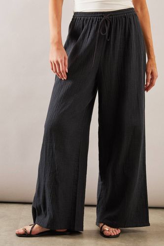 Pantalon Large à Cordon de Serrage Texturé | Taille 42 - Wallis - Modalova