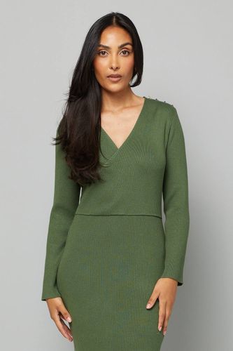 Robe Tricotée Côtelée Asymétrique Petite | Taille 42 - Wallis - Modalova