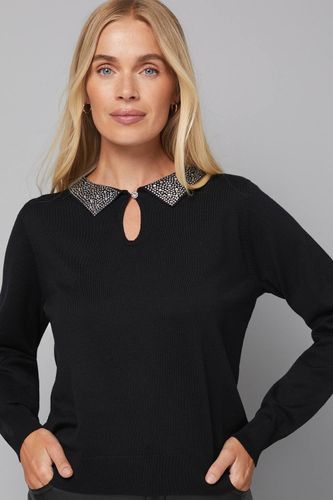 Synthétiquell Tricoté à Col Orné Petite Taille | Taille 36 - Wallis - Modalova