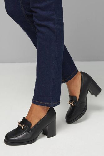 Mocassins à Talon Bloc Haut Daffie Coupe Large avec Ornement Mors | Taille 41 - Wallis - Modalova
