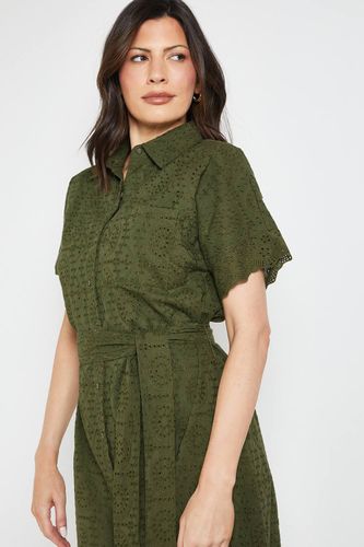 Robe Chemise Broderie Anglaise D'été | Taille 48 - Wallis - Modalova