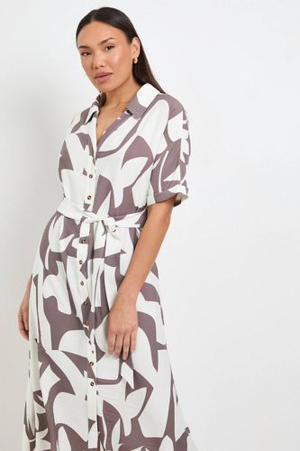 Robe Chemise À Col Imprimé Abstrait D'été | Taille 42 - Wallis - Modalova