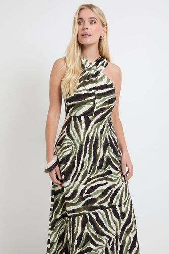 Robe Maxi À Col Torsadé Imprimé Abstrait Petite | Taille 48 - Wallis - Modalova