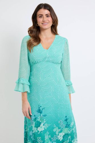 Robe Midi À Manches Évasées | Taille 48 - Wallis - Modalova
