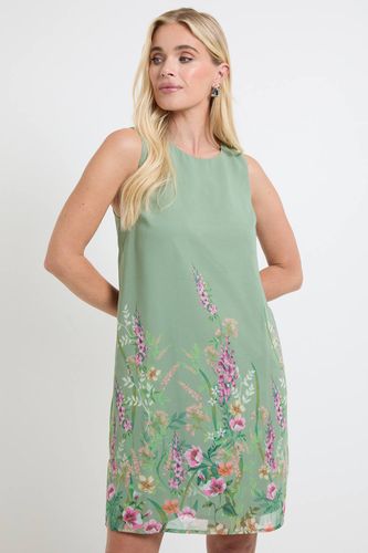 Robe Droite En Mousseline À Fleurs Sans Manches Petite | Taille 44 - Wallis - Modalova