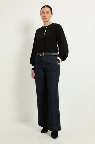 Chemisier Boutonné À Rayures Contrastées | Taille 48 - Wallis - Modalova