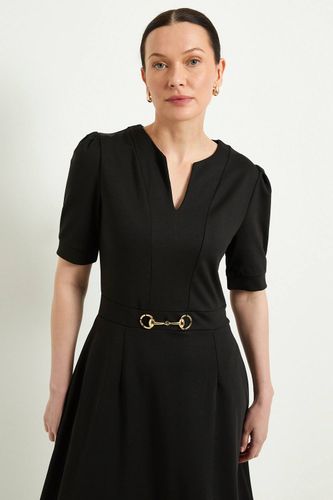 Robe Midi En Ponte Avec Garniture Mors De Filet | Taille 48 - Wallis - Modalova