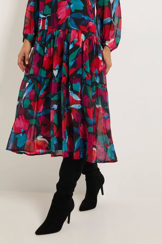 Robe Smockée À Imprimé Fleuri | Taille 48 - Wallis - Modalova