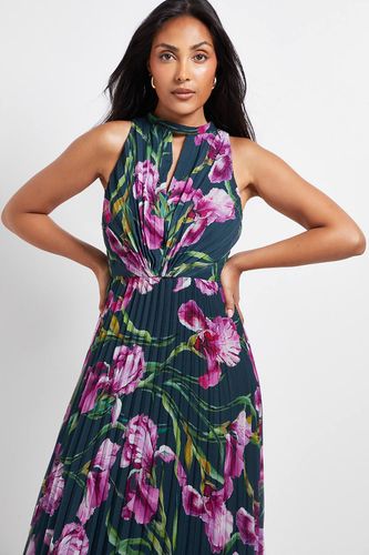 Robe Maxi Plissée à Imprimé Floral Petite Taille | Taille 44 - Wallis - Modalova