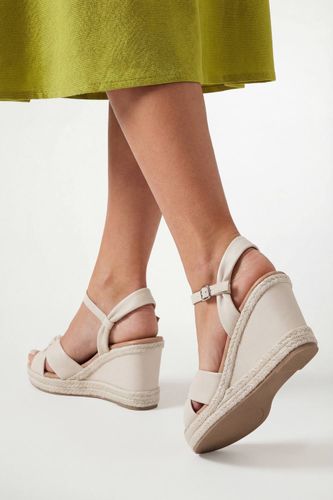 Sandales Compensées Hautes Espadrilles Jada À Nœud Souple Coupe Large | Taille 40 - Wallis - Modalova