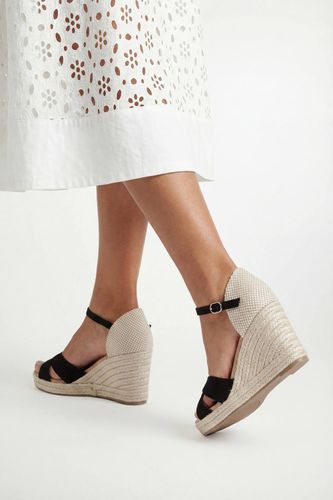 Sandales Compensées Espadrilles Hautes À Brides Croisées Sian Coupe Large | Taille 41 - Wallis - Modalova