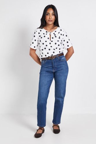Chemisier Tissé À Pois Avec Détail Torsadé Petite | Taille 48 - Wallis - Modalova