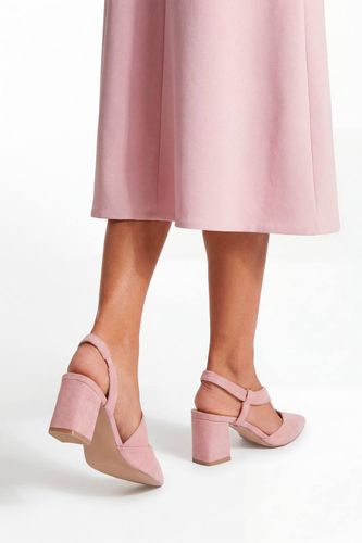 Escarpins Chaussettes À Bout Pointu Avec Bride Asymétrique Et Talon Bloc Confort Coupe Large Eve | Taille 37 - Wallis - Modalova