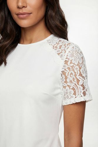 Haut En Jersey À Manches Courtes En Dentelle | Taille 48 - Wallis - Modalova