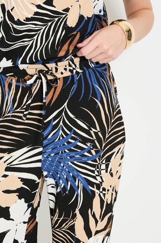 Pantalon Tropical En Jersey À Cordon De Serrage | Taille 48 - Wallis - Modalova