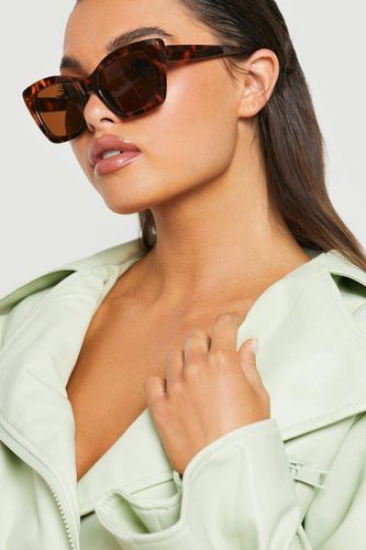 Lunettes de soleil œil de chat à motif écaille de tortue - boohoo - Modalova