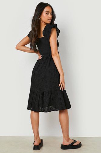 Petite Broderie, Manches Bouffantes, Robe Midi Bardot | Taille 34 - boohoo - Modalova