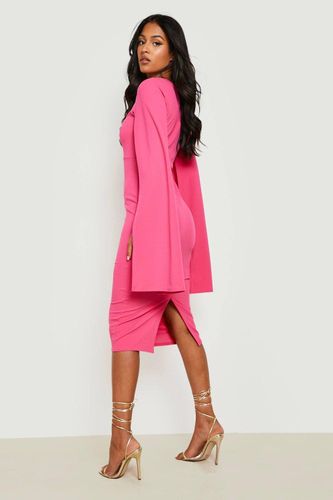 Robe midi moulante à manches cape | Taille 40 - boohoo - Modalova