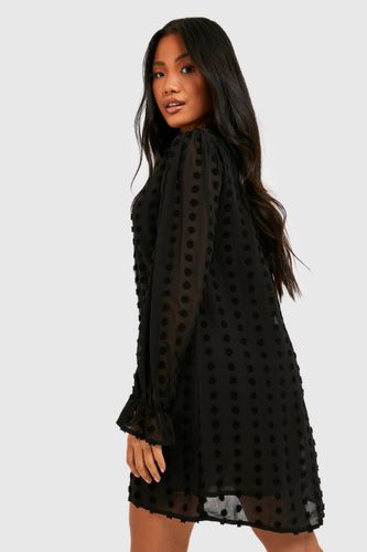 Petite Robe Shift Petite en Dobby Texturée à Encolure Haute | Taille 44 - boohoo - Modalova