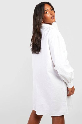 Chemise de plage en coton Longline grande taille | Taille 50 - boohoo - Modalova