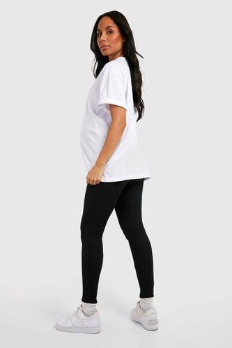 Leggings de maternité côtelés sur le ventre | Taille 46 - boohoo - Modalova