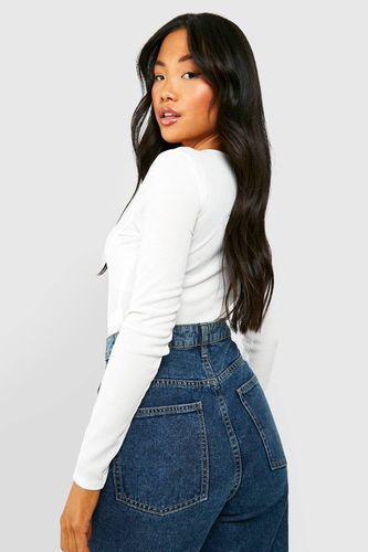 Petite Rib Corset Bodysuit | Taille 44 - boohoo - Modalova