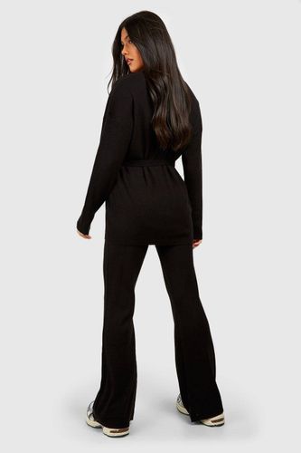 Maternité Cardigan Tricoté & Ensemble Coordonné Pantalon Large | Taille Medium - boohoo - Modalova