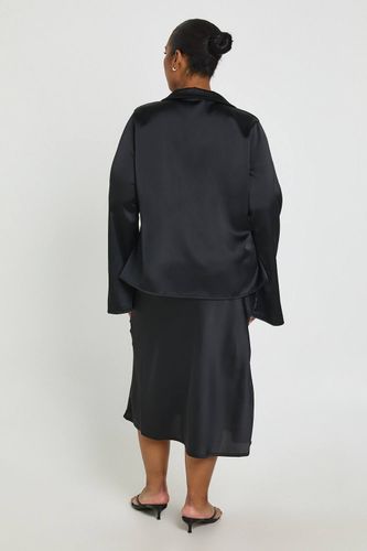 Jupe Midaxi Satin à Coupe Biais pour les Formes | Taille 48 - boohoo - Modalova