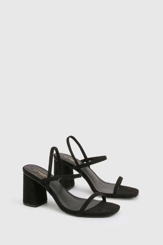 Talons blocs à large coupe élastiqués en 2 parties | Taille 41 - boohoo - Modalova