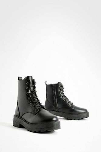 Bottes de randonnée chunky à lacets | Taille 41 - boohoo - Modalova
