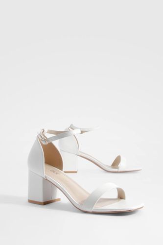Talons à talon bas, coupe large et minimalistes | Taille 41 - boohoo - Modalova