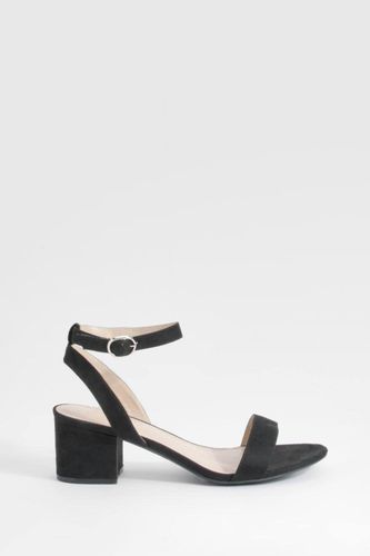 Talons Wide Fit Low Block Barely There | Taille 41 - boohoo - Modalova