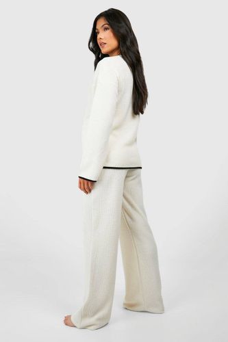 Ensemble de détente à côtes souples contrastées pour maternité | Taille 44 - boohoo - Modalova