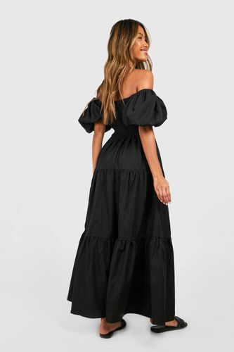 Robe smock mi-long à volées froncées | Taille 42 - boohoo - Modalova
