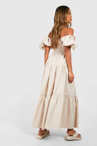 Robe smock mi-long à volées froncées | Taille 46 - boohoo - Modalova