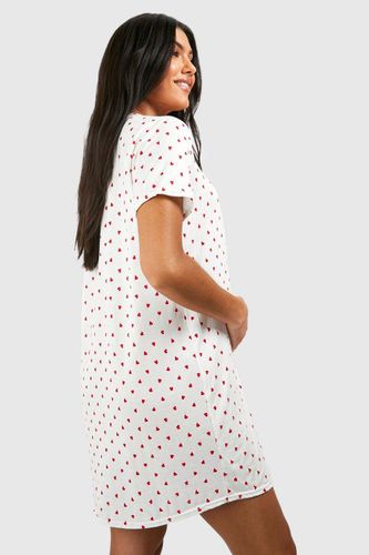 Nuisette de maternité boutonnée avec imprimé de cœurs | Taille 40 - boohoo - Modalova