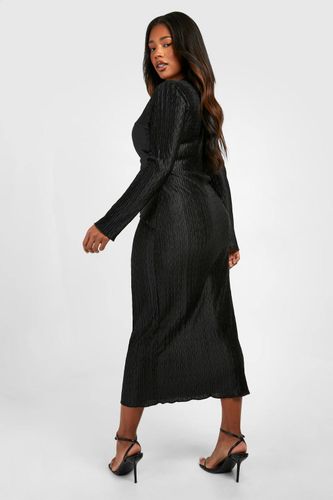 Plus Wave Robe midaxi plissée enveloppante | Taille 48 - boohoo - Modalova