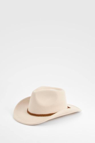 Chapeau De Cowboy Western À Détail Tressé - boohoo - Modalova