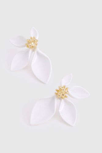 Boucles D'oreilles Florales Imposantes - boohoo - Modalova