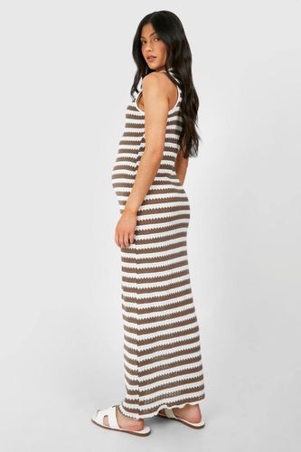 Robe de plage maxi en crochet sans manches pour maternité | Taille 44 - boohoo - Modalova