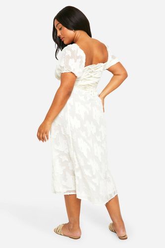 Robe Midi Milkmaid Burnout Plus | Taille 46 - boohoo - Modalova