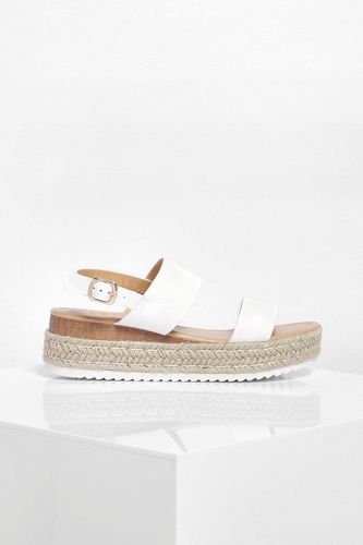 Espadrilles à plateforme à double bride | Taille 41 - boohoo - Modalova