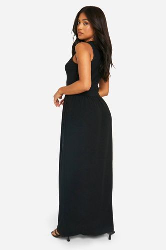 Petite - Robe longue plissée à dos nageur | Taille 42 - boohoo - Modalova
