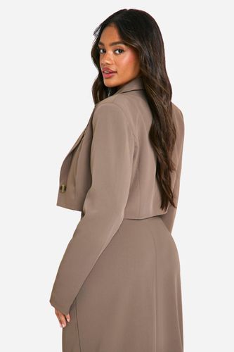 Blazer oversize crop à la coupe boxy et ajustée | Taille 44 - boohoo - Modalova