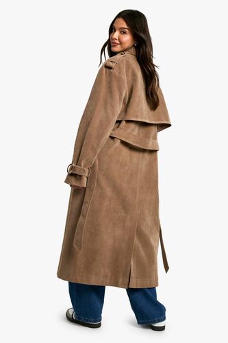 Trench-coat en suédette au look vintage | Taille 44 - boohoo - Modalova