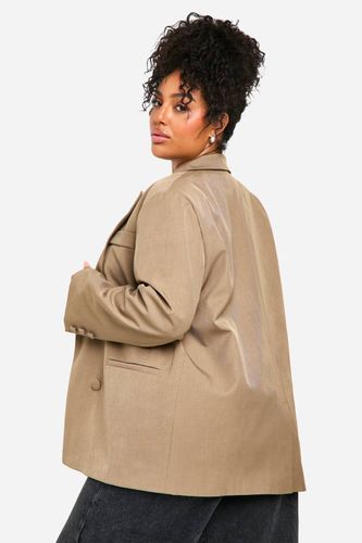 Basics Plus Essential Blazer surdimensionné à double boutonnage | Taille 48 - boohoo - Modalova