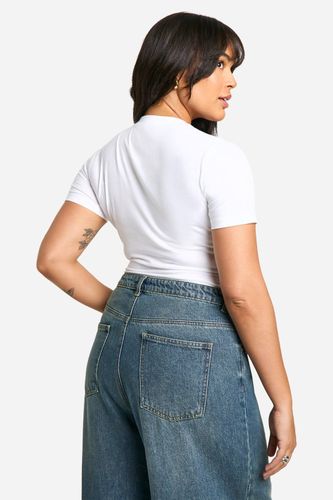 Basics Plus T-shirt ajusté à col rond en coton | Taille 48 - boohoo - Modalova