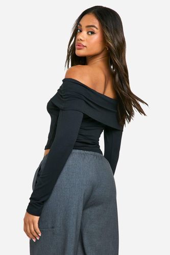 Top à manches longues avec rabat | Taille 40 - boohoo - Modalova